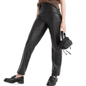 Madewell The Perfect Vintage Straight Jean Faux Vegan Leather Edition Size 31